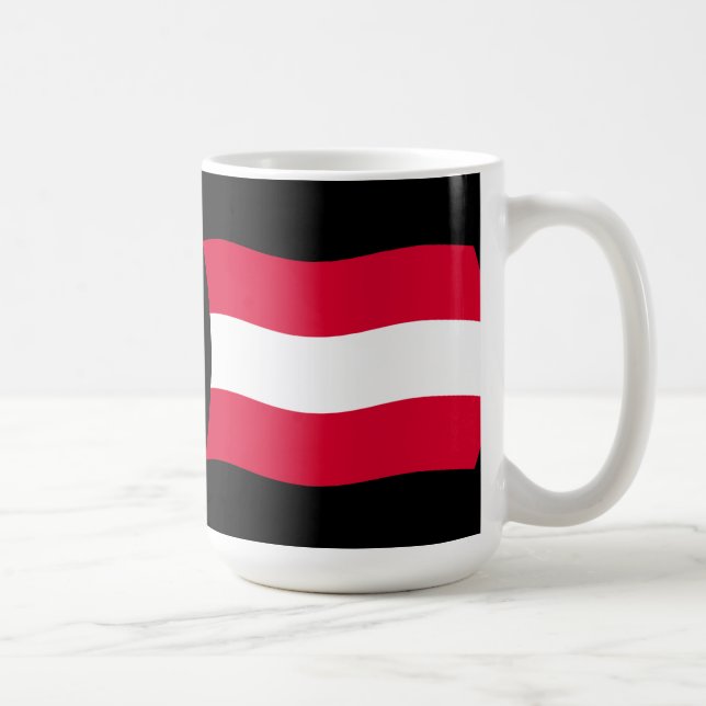 Österrikes flagga mugg (Höger)