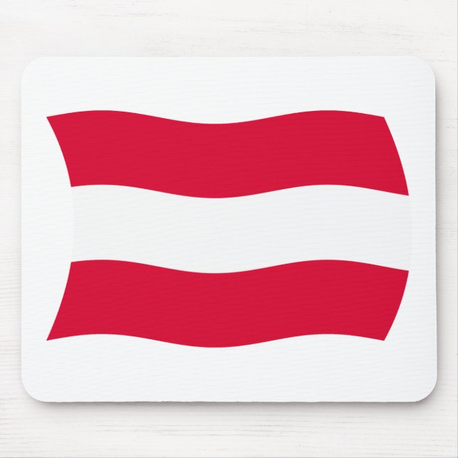 Österrikes Flagga Musmattor (Framsidan)