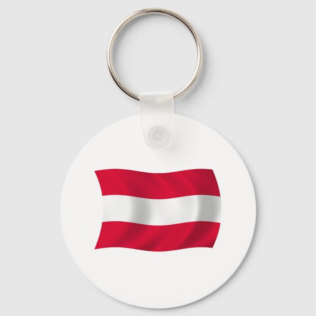 Österrikes flagga Nyckelring (Framsida)