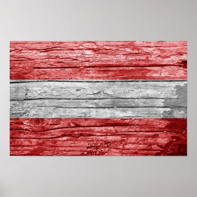 Österrikes flagga poster (Framsidan)