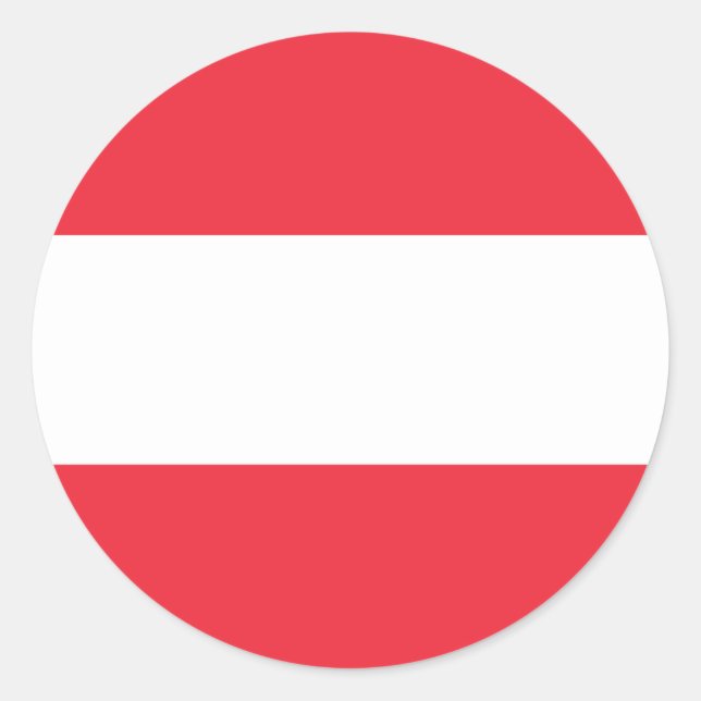 Österrikes flagga runt klistermärke (Framsida)
