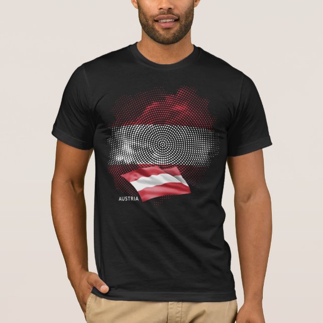 Österrikes flagga t shirt (Framsida)