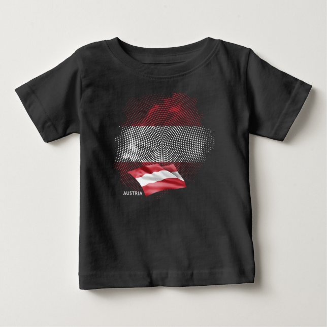 Österrikes flagga t shirt (Framsida)