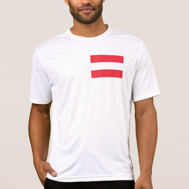 Österrikes flagga t shirt (Framsida)