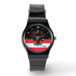 Österrikes Flagga watch, Emblem, Österrike/sport Armbandsur