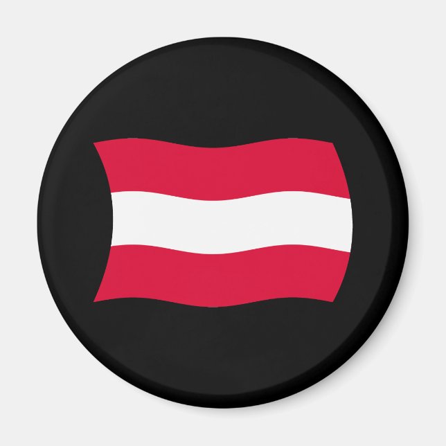Österrikes flaggmagnet magnet (Framsidan)