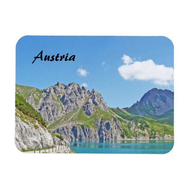 Österrikes landskap i Vorarlberg Photo Souvenir Magnet (Horisontell)