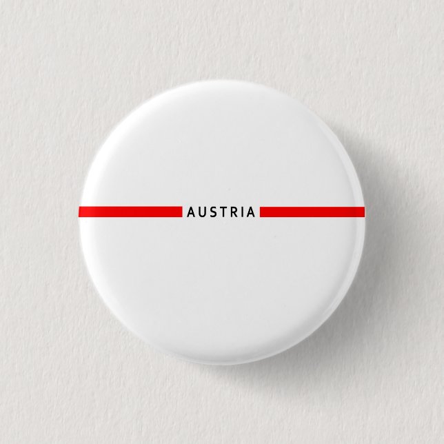Österrikes minimalistiska flagga knapp (Framsida)