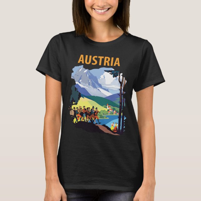 Österrikes Musikorkester Alpin Resa T-Shirt (Framsida)
