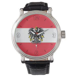 Österrikes nationella Flagga Patriotic Elegant Armbandsur
