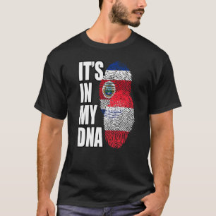 Österrikes och Costa Rican Mix Dna Flagga Heritage T Shirt