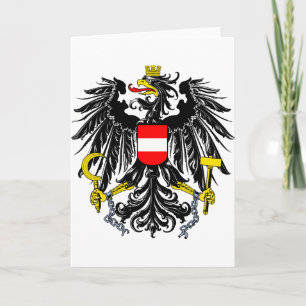 Österrikes Officiell Jackar Arm Heraldry Symbol Kort