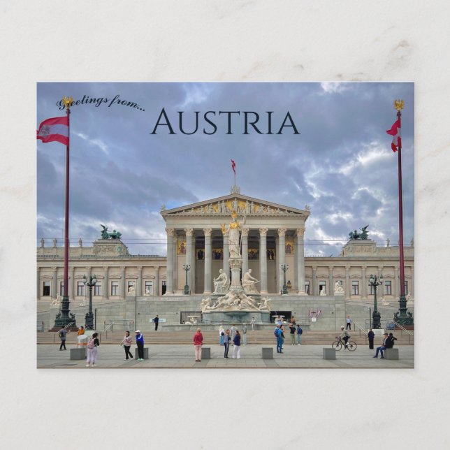 Österrikes parlament Austrian Parliament Österrike Vykort (Framsida)