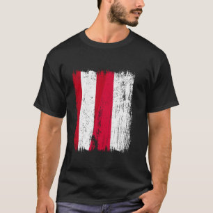 Österrikes polsk historia i Flagga T Shirt