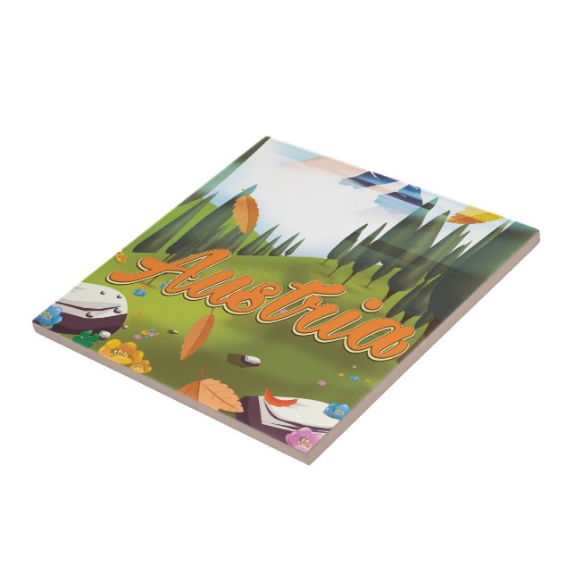 Österrikes reseaffisch för tecknad kakelplatta (Sidan)