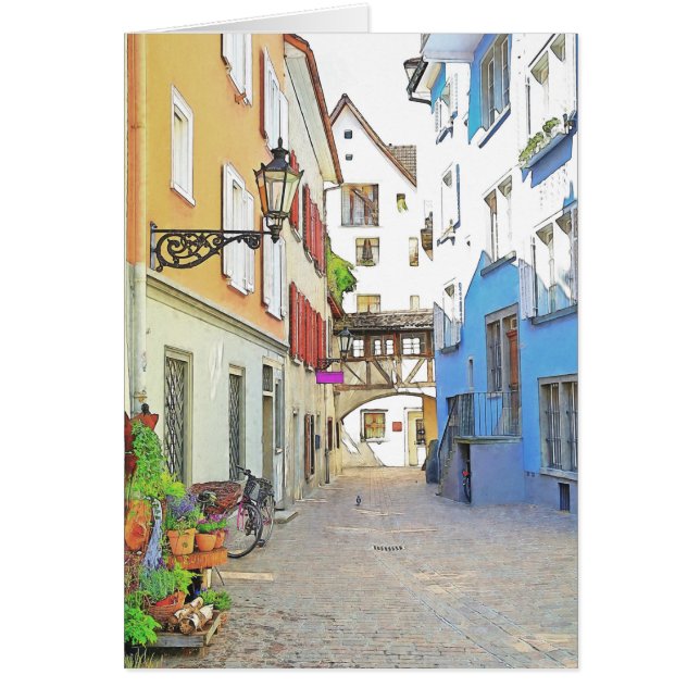 Österrikes stad för vännen hälsningskort (Framsidan)