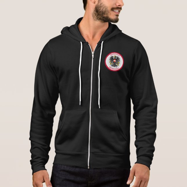 Österrikes statsvapen cirkelform  t shirt (Framsida)
