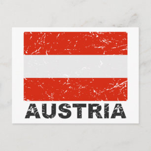 Österrikes Vintage Flagga Vykort