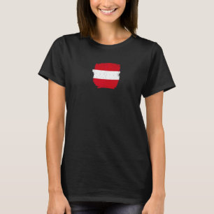 Österrikes Vintage Österrikes Flagga 1 T Shirt