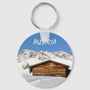 Österrikes vinter i Alpernorna Souvenir Nyckelring