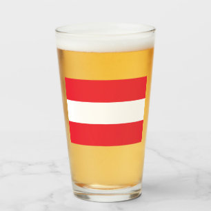 Österrikisk flagg (Österrike) Glas