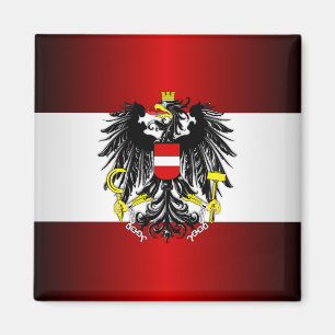 Österrikisk flagga & ärmar magnet