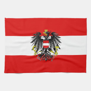 Österrikisk flagga kökshandduk