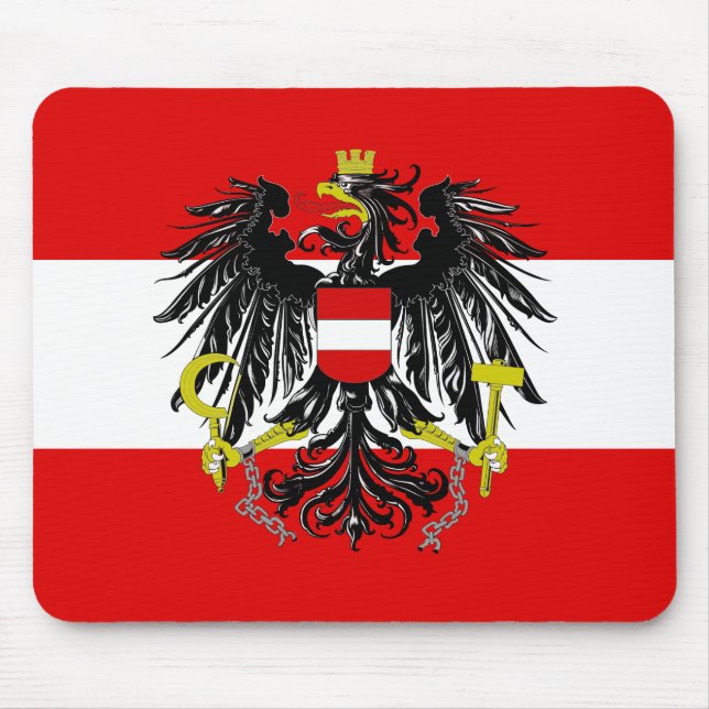 Österrikisk flagga musmatta (Framsidan)