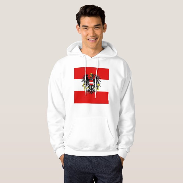 Österrikisk flagga sweatshirt (Hel framsida)