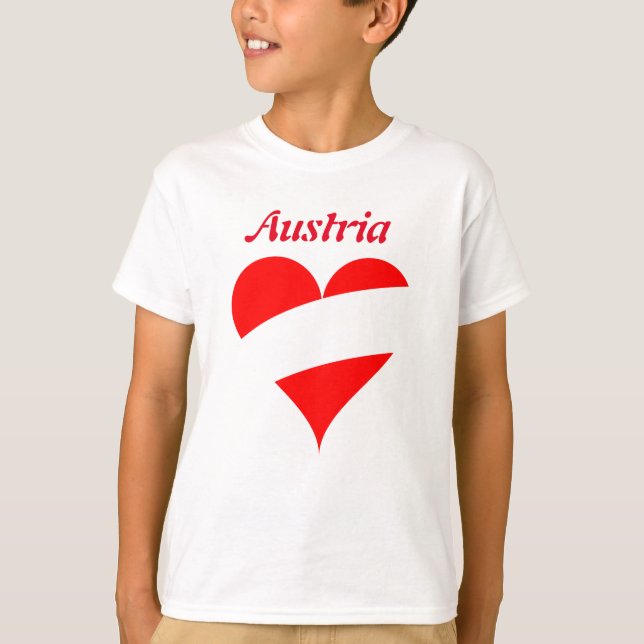 Österrikisk hjärta t shirt (Framsida)