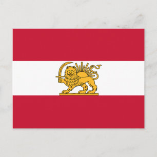 Österrikisk iransk Lejon och Sol-arvflagga Vykort