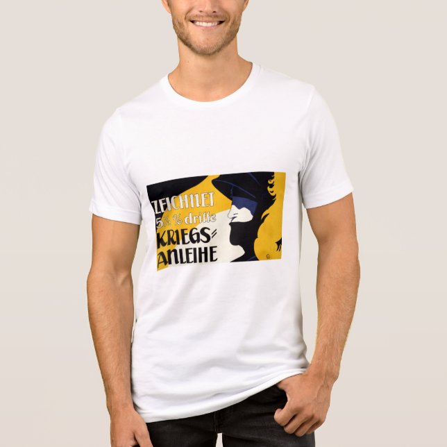 Österrikisk krigförbindelseaffisch t-shirt i triblend-tyg (Framsida)
