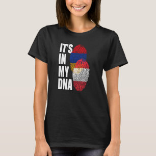 Österrikisk och Armenisk Mix DNA Flagga Arv T Shirt