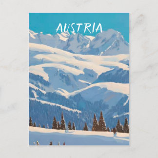 österrikisk skidor vykort