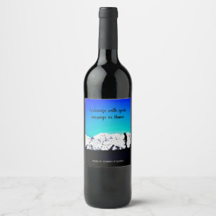 Österrikiska Alperna Vin-etikett Vinflaska Etikett