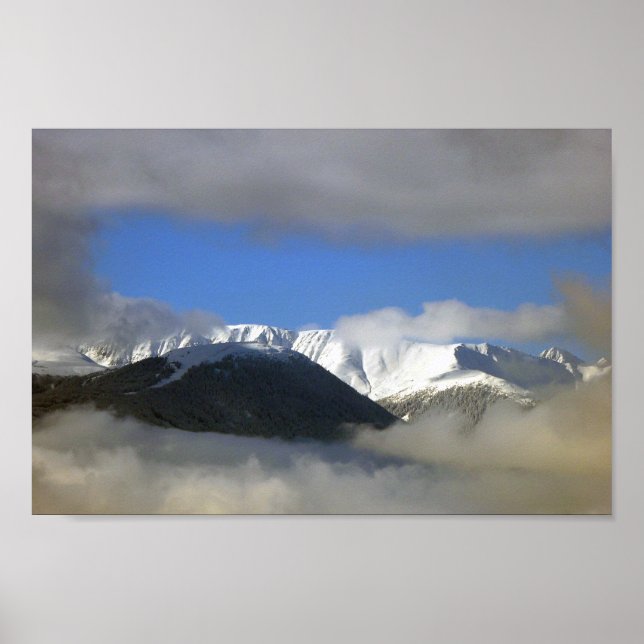 Österrikiska Alpernor Mouncape Tirol Österrike Poster (Framsidan)