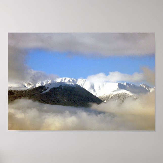 Österrikiska Alpernor Mouncape Tirol Österrike Poster (Framsidan)