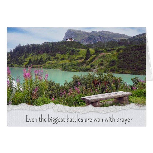 Österrikiska berget tänker på dig hälsningskort (Framsidan Horizontal)