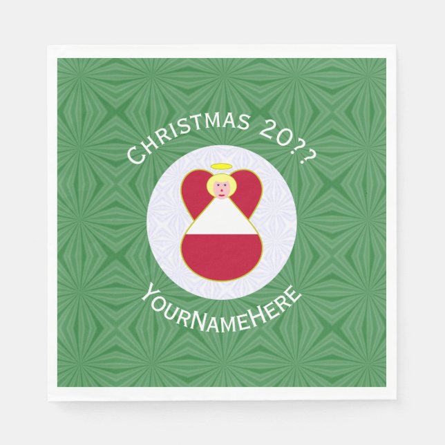 Österrikiska Flagga Angel-Personligen Pappersservett (Framsidan)