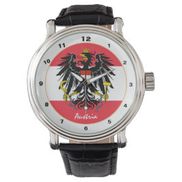 Österrikiska Flagga, Eagle och Österrike mode /des Armbandsur