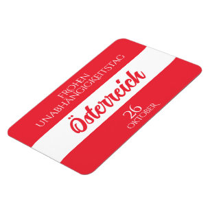 Österrikiska Flagga Independence day Magnet