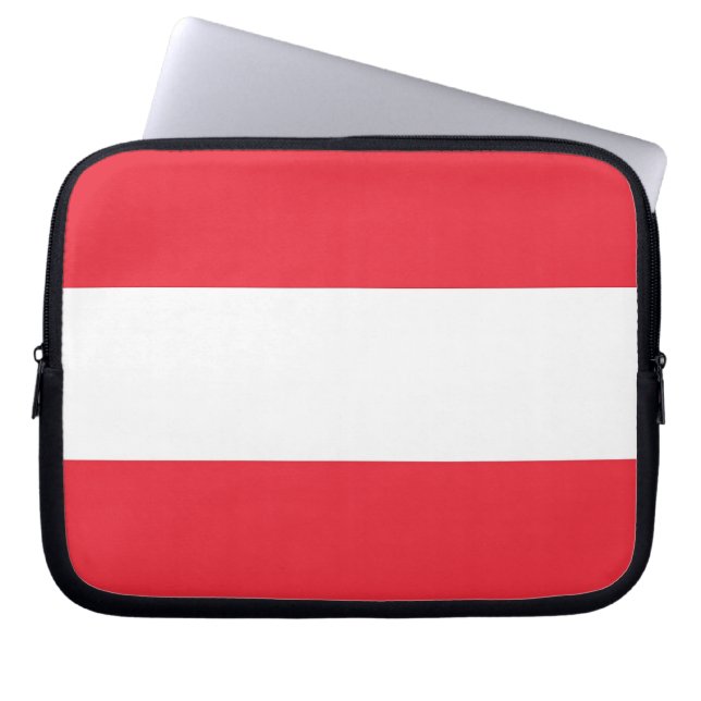 Österrikiska Flagga Laptop sleeve (Framsidan)