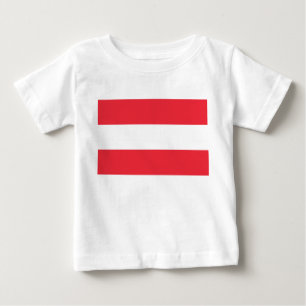Österrikiska Flagga (Österrike) Baby T-Shirt