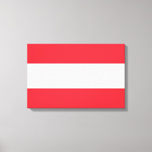 Österrikiska Flagga (Österrike)-Kanvastrycket Canvastryck