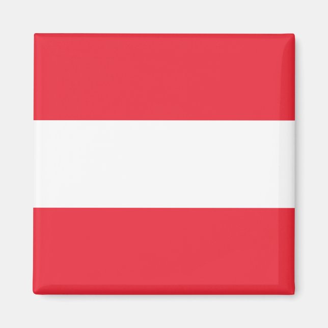 Österrikiska Flagga (Österrike) Magnet (Framsidan)