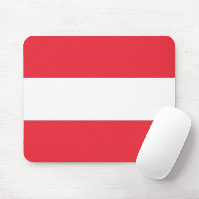 Österrikiska Flagga (Österrike) Mouse Pad Musmatta (Med mus)