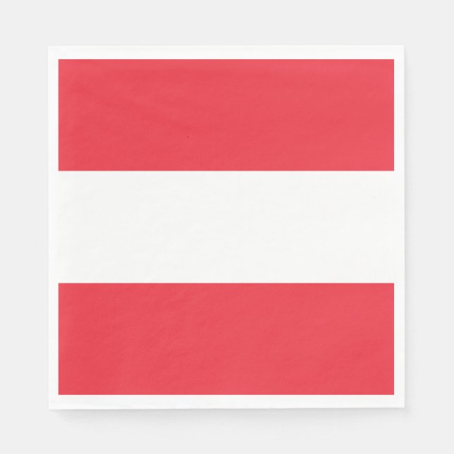 Österrikiska Flagga (Österrike) Pappersservett (Framsidan)