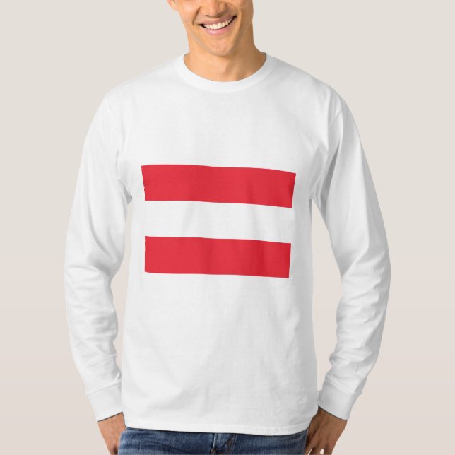 Österrikiska Flagga (Österrike) T-Shirt (Framsida)