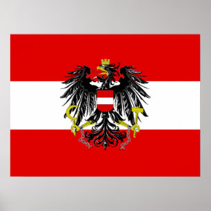 Österrikiska flagga poster