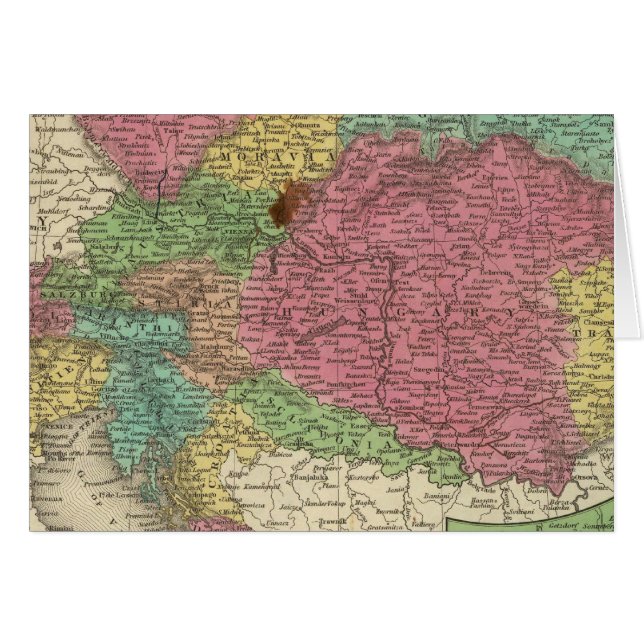 Österrikiska imperiet 5 hälsningskort (Framsidan Horizontal)